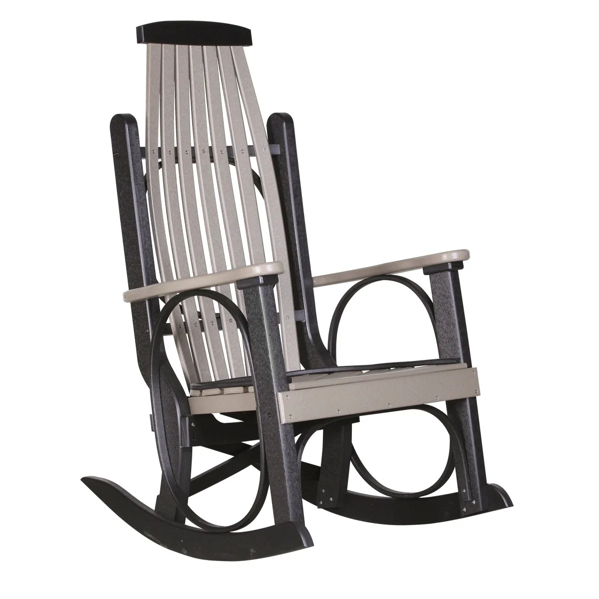 LuxCraft Poly Porch Grandpa's Outdoor Patio Rocker Rocking Arm Chair - Image 15