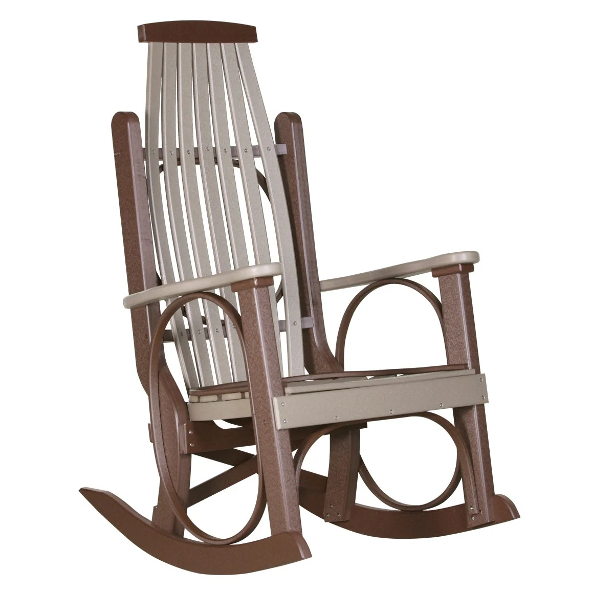 LuxCraft Poly Porch Grandpa's Outdoor Patio Rocker Rocking Arm Chair - Image 16