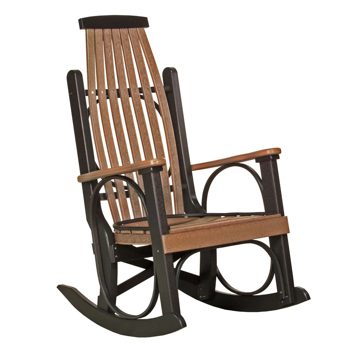 LuxCraft Poly Porch Grandpa's Outdoor Patio Rocker Rocking Arm Chair - Image 19