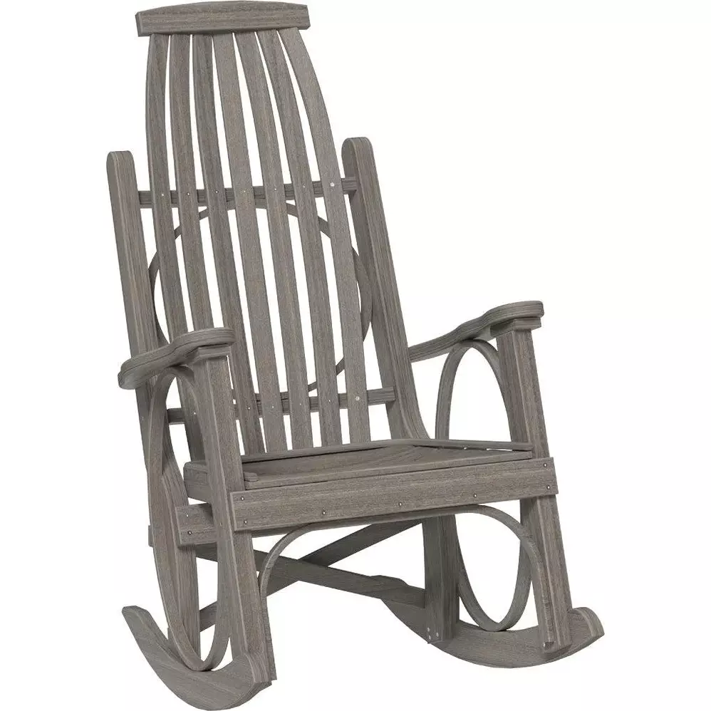 LuxCraft Poly Porch Grandpa's Outdoor Patio Rocker Rocking Arm Chair - Image 21