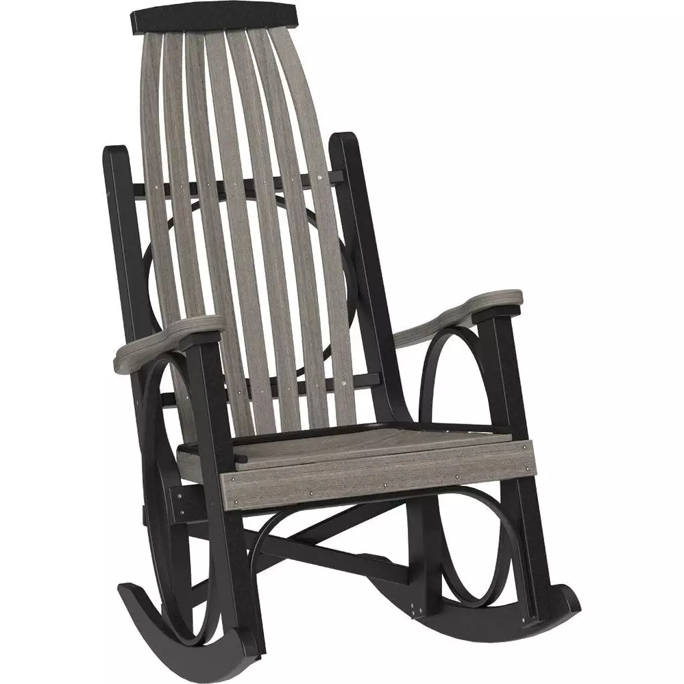 LuxCraft Poly Porch Grandpa's Outdoor Patio Rocker Rocking Arm Chair - Image 22