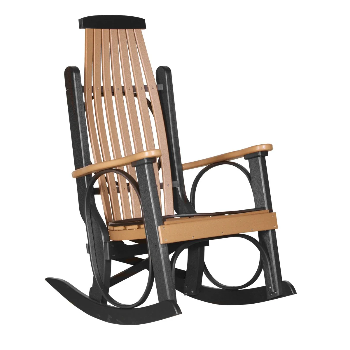 LuxCraft Poly Porch Grandpa's Outdoor Patio Rocker Rocking Arm Chair - Image 6