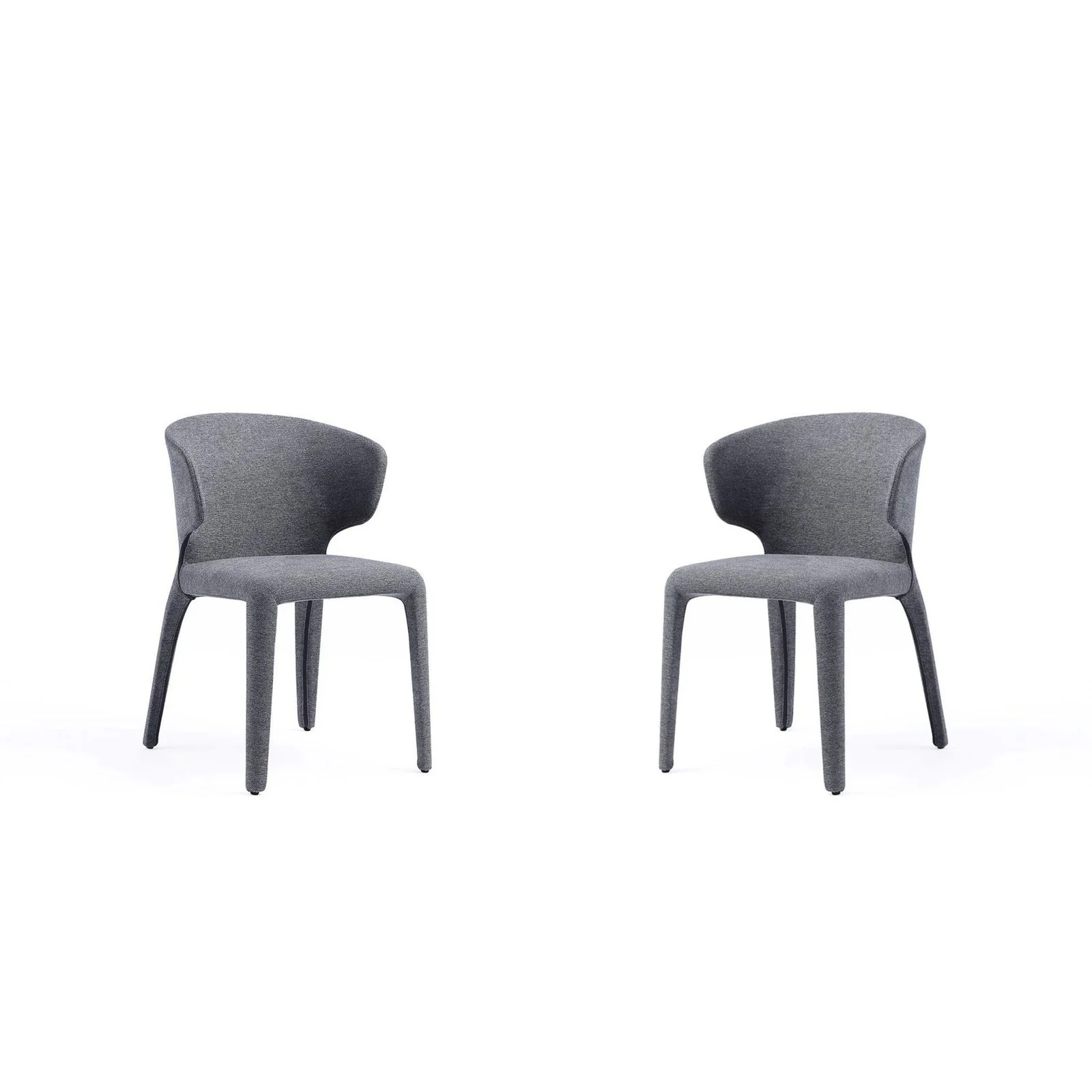 Manhattan Comfort Conrad Modern Woven Tweed Dining Chair in Wheat (Set of 2) - Image 7