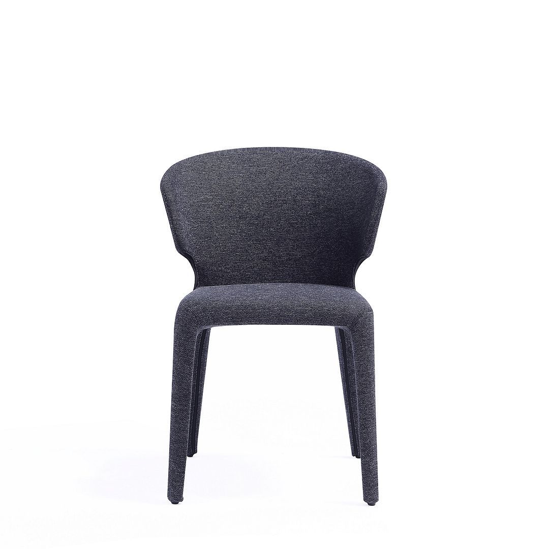Manhattan Comfort Conrad Modern Woven Tweed Dining Chair in Wheat (Set of 2) - Image 9