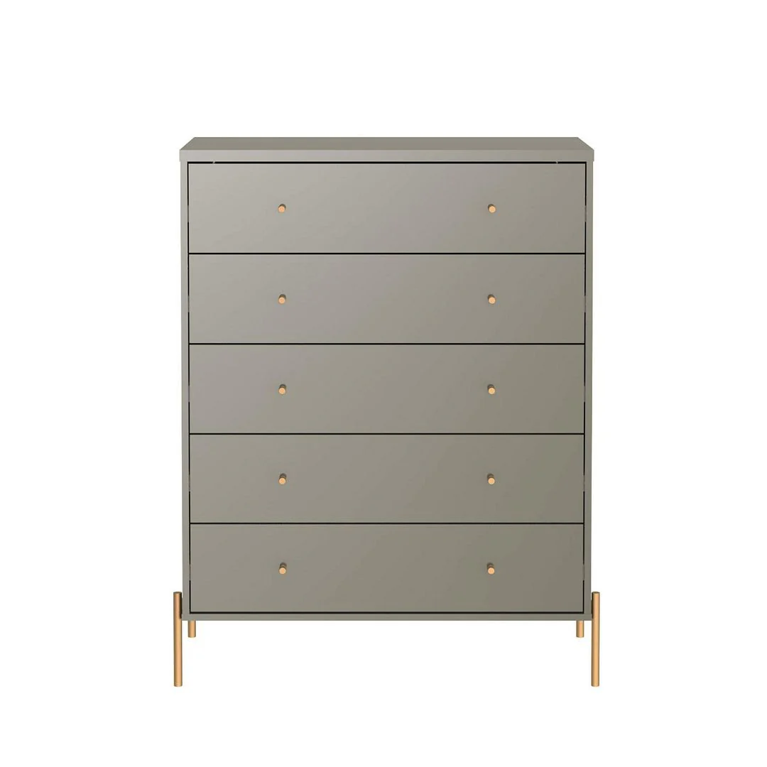 Manhattan Comfort Jasper Full Extension Tall Dresser, Classic Dresser and Nightstand Set of 3 in White Gloss - Image 13