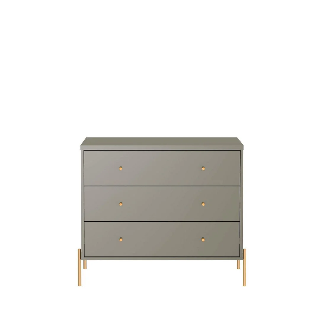 Manhattan Comfort Jasper Full Extension Tall Dresser, Classic Dresser and Nightstand Set of 3 in White Gloss - Image 14