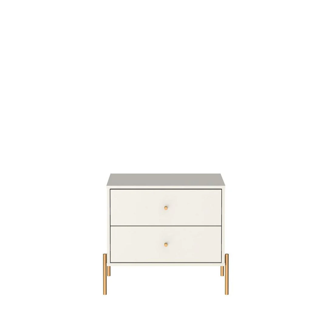 Manhattan Comfort Jasper Full Extension Tall Dresser, Classic Dresser and Nightstand Set of 3 in White Gloss - Image 26