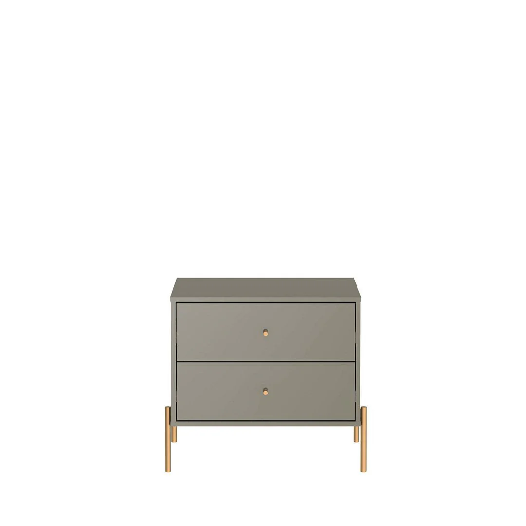 Manhattan Comfort Jasper Full Extension Tall Dresser, Double Wide Dresser and Nightstand Set of 3 in White Gloss - Image 15