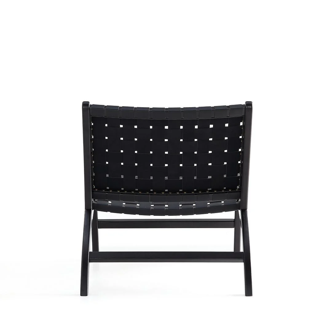 Manhattan Comfort Maintenon Leatherette Accent Chair in Black - Set of 2 - Image 7