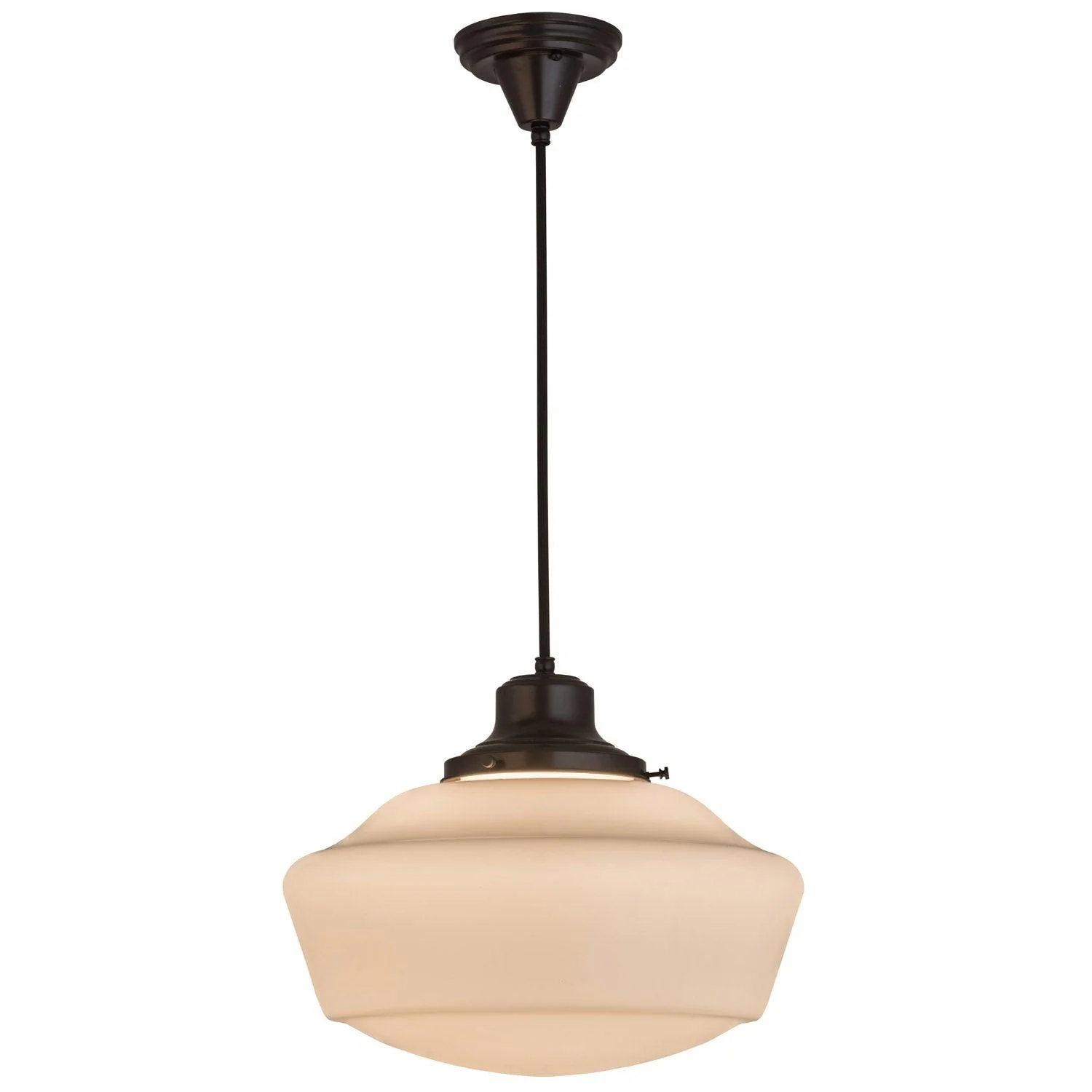Meyda 16" Wide Revival Schoolhouse W/ Globe Pendant - Image 6
