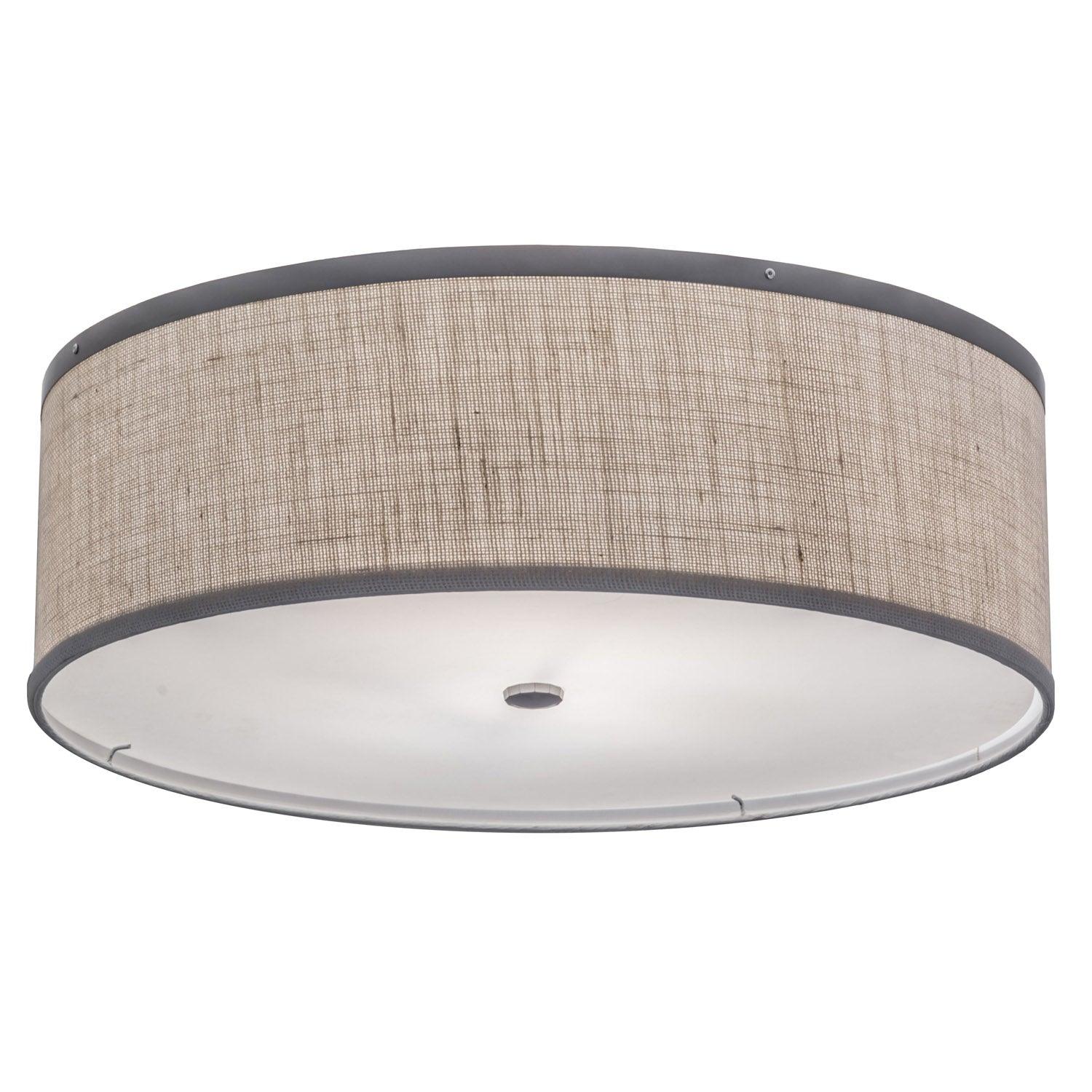 Meyda 24"W Cilindro Textrene Flushmount - Image 3