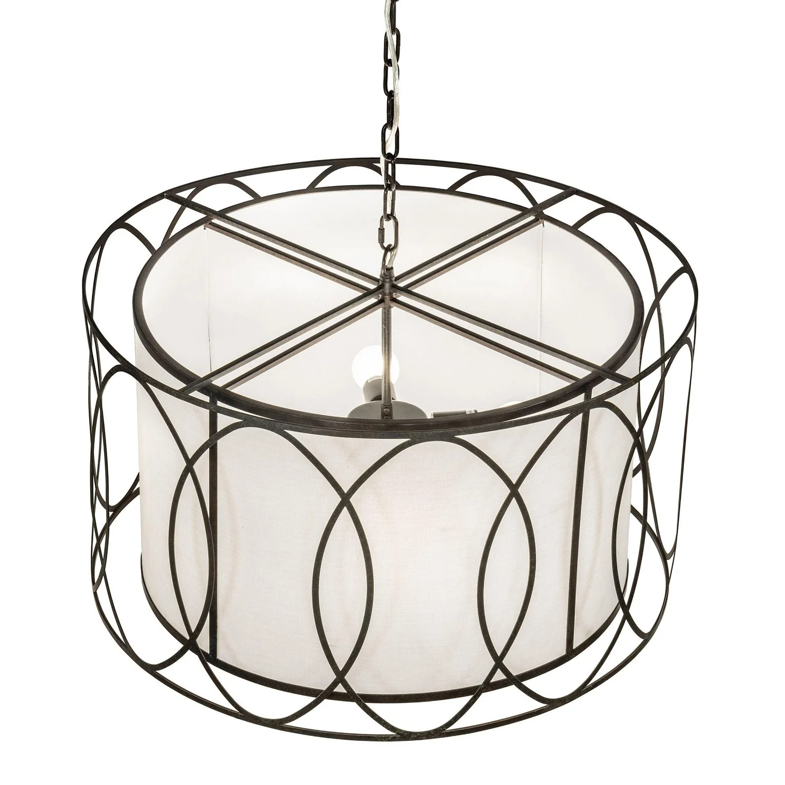 Meyda 28" Wide Cilindro Hoops Pendant - Image 2
