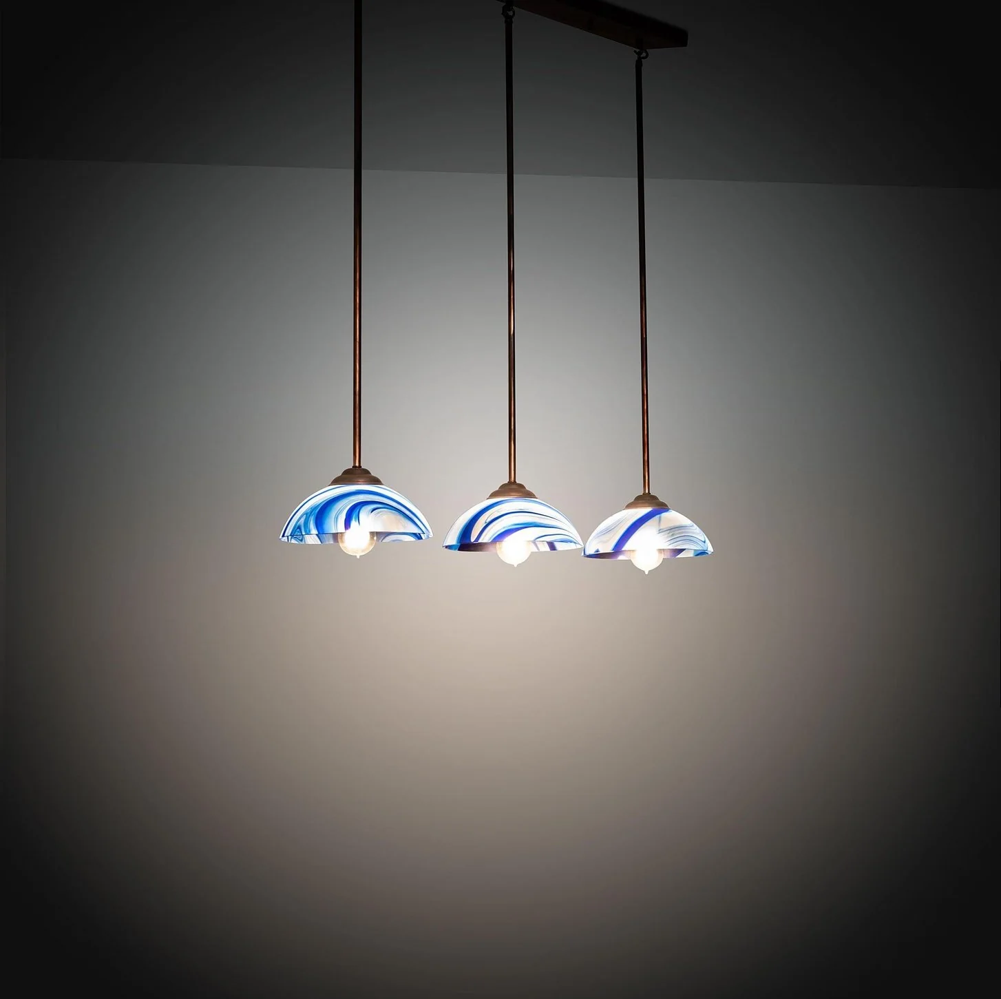 Meyda 39" Long Curacao Swirl 3 LT Island Pendant