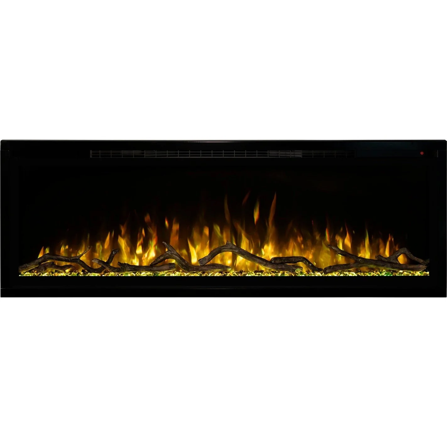 Modern Flames Allwood Wall System in Driftwood Gray | 60'' Spectrum Slimline Electric Fireplace - Image 7