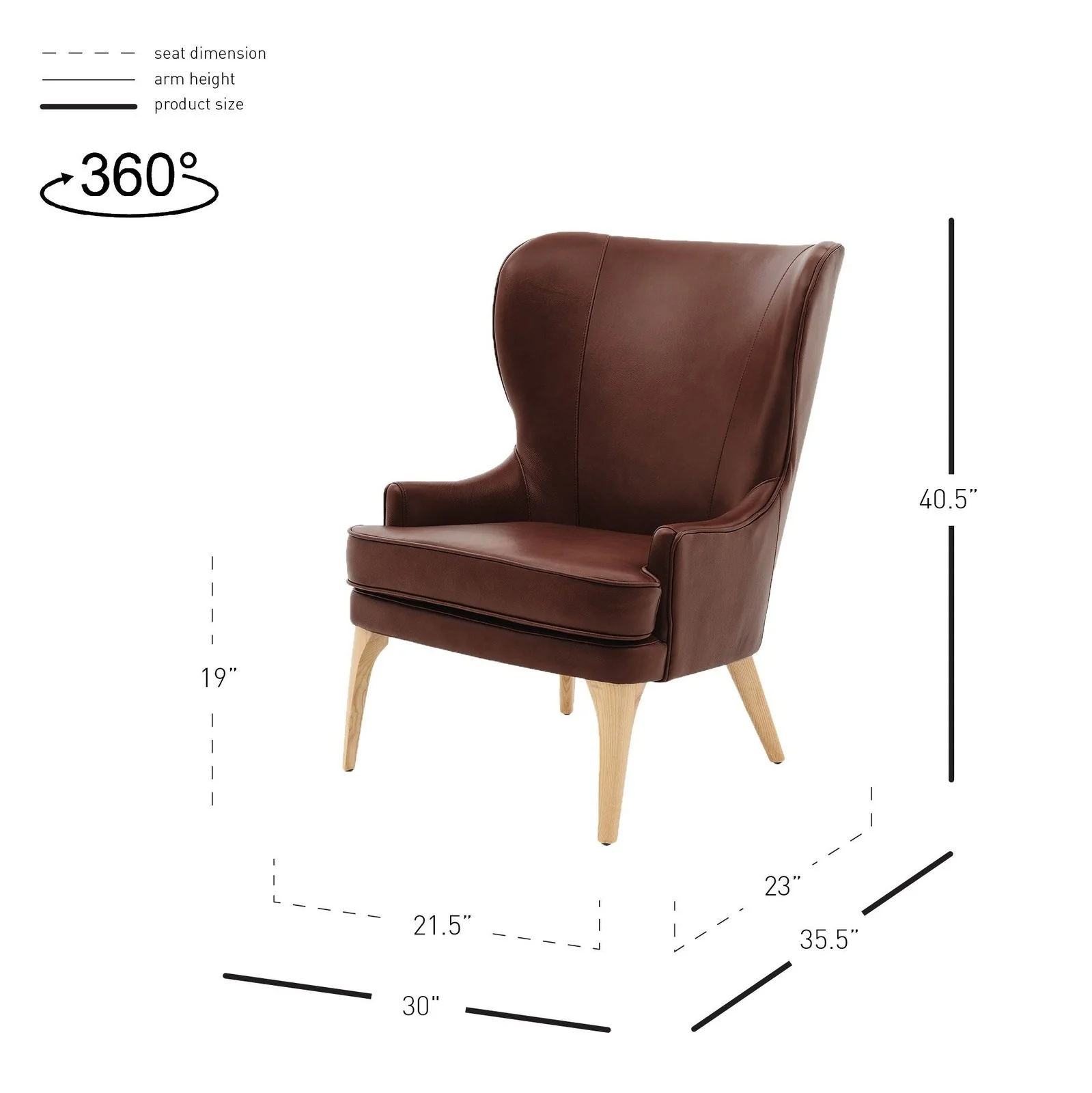 New Pacific Direct Bjorn Top Grain Leather Accent Chair 1900155-426 - Image 9