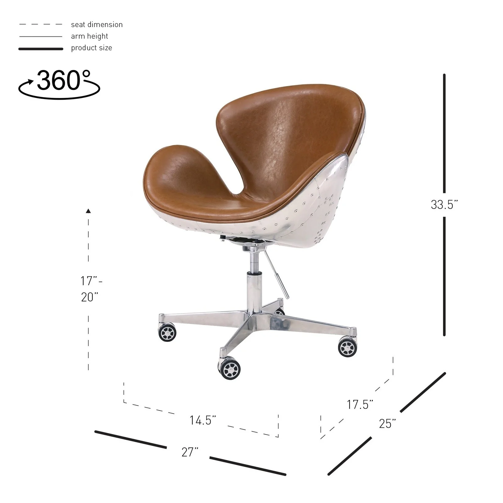 New Pacific Direct Duval Swivel Office Chair 633035P-D1-AL - Image 9