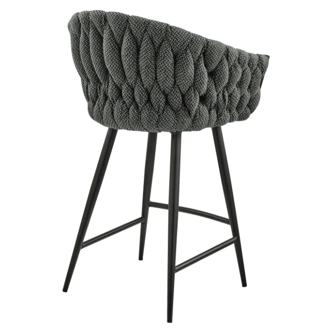 New Pacific Direct Fabian Fabric/ PU Counter Stool w/ Arms 1240016-5776 - Image 2