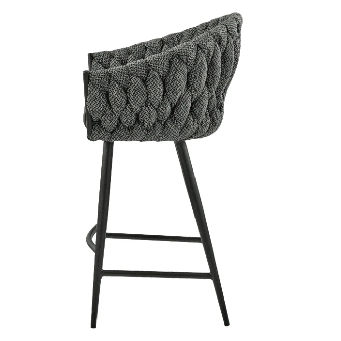 New Pacific Direct Fabian Fabric/ PU Counter Stool w/ Arms 1240016-5776 - Image 3