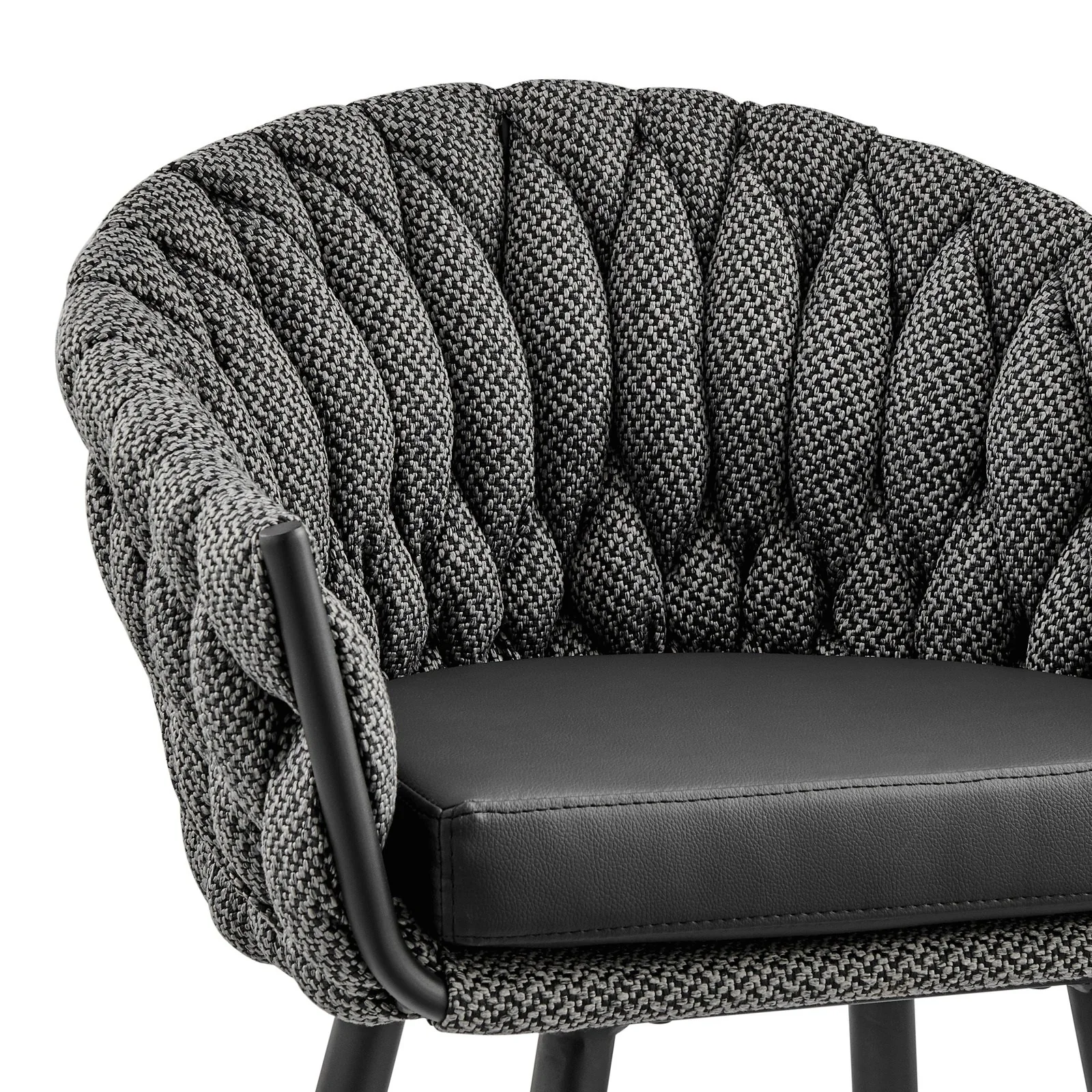 New Pacific Direct Fabian Fabric/ PU Counter Stool w/ Arms 1240016-5776 - Image 4