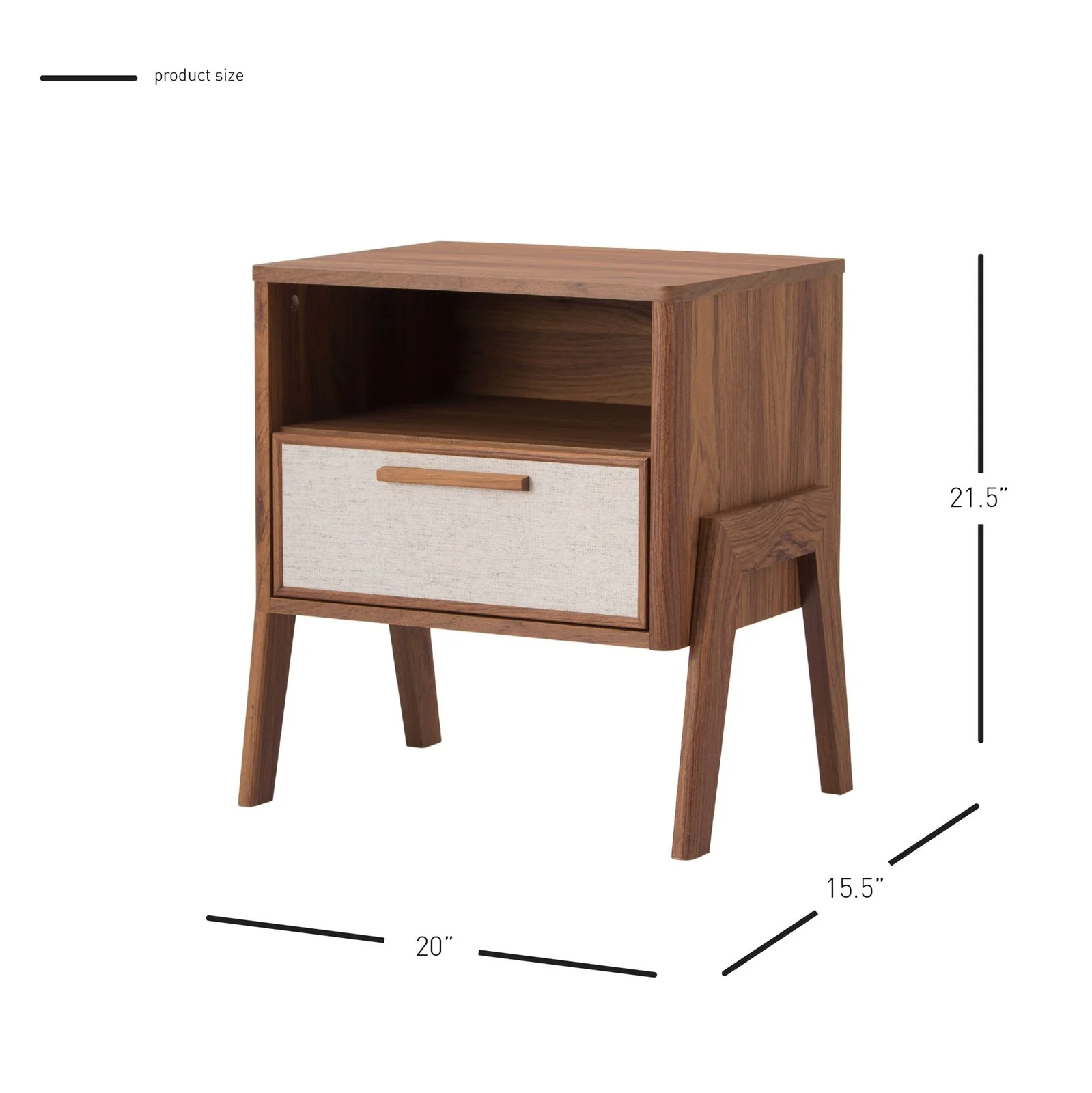 New Pacific Direct Heaton Side Table 1 Drawer 1340010 - Image 9