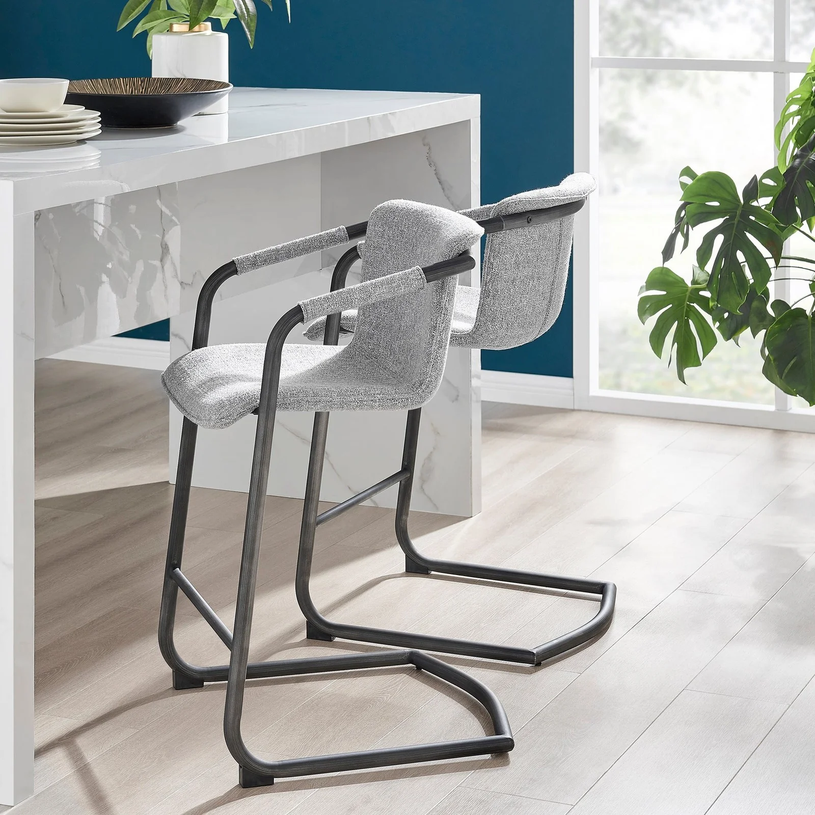 New Pacific Direct Indy Fabric Counter Stool, (Set of 2) 1060030-218