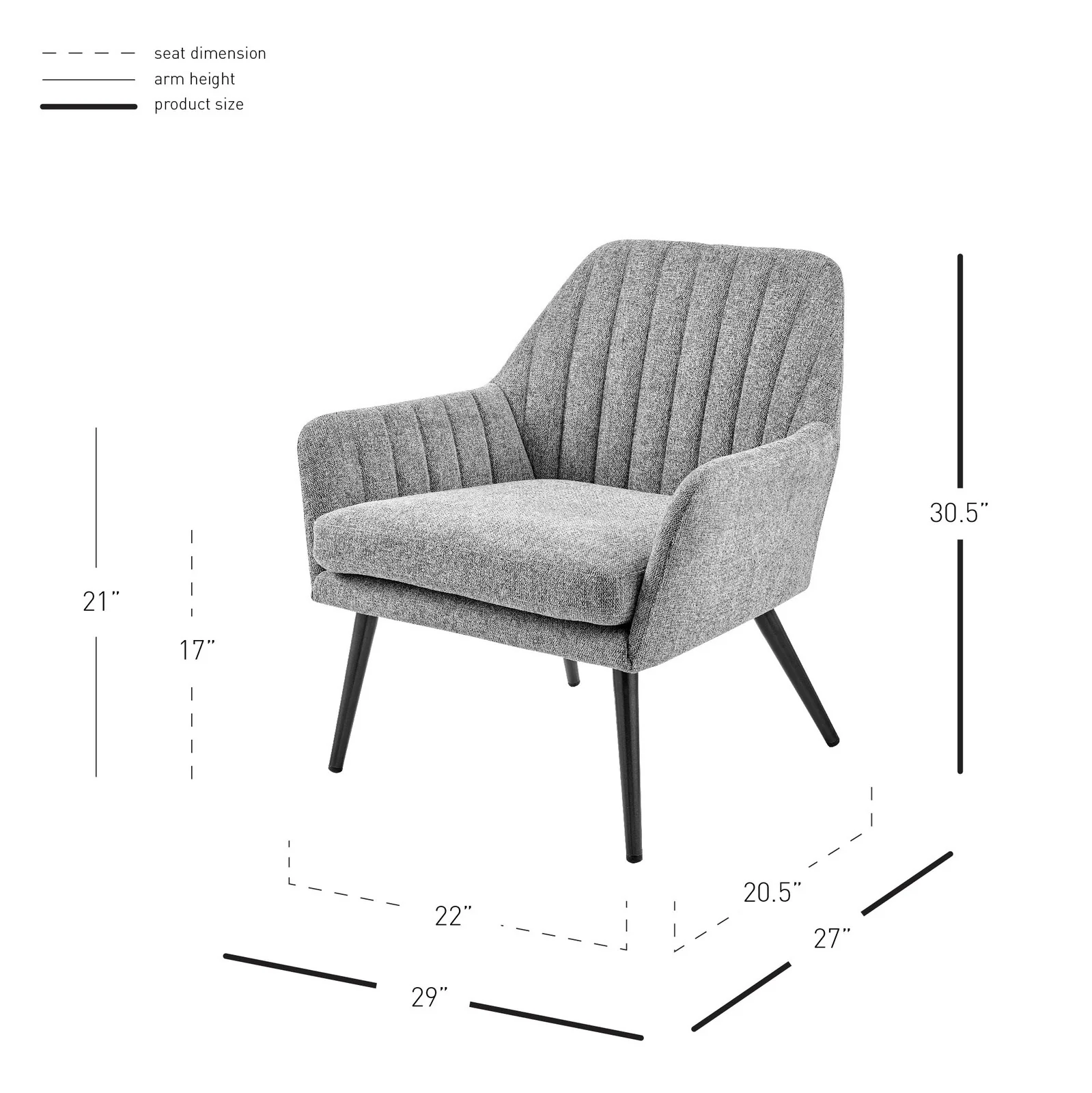New Pacific Direct Jolene Fabric Accent Arm Chair 9300125-703 - Image 7