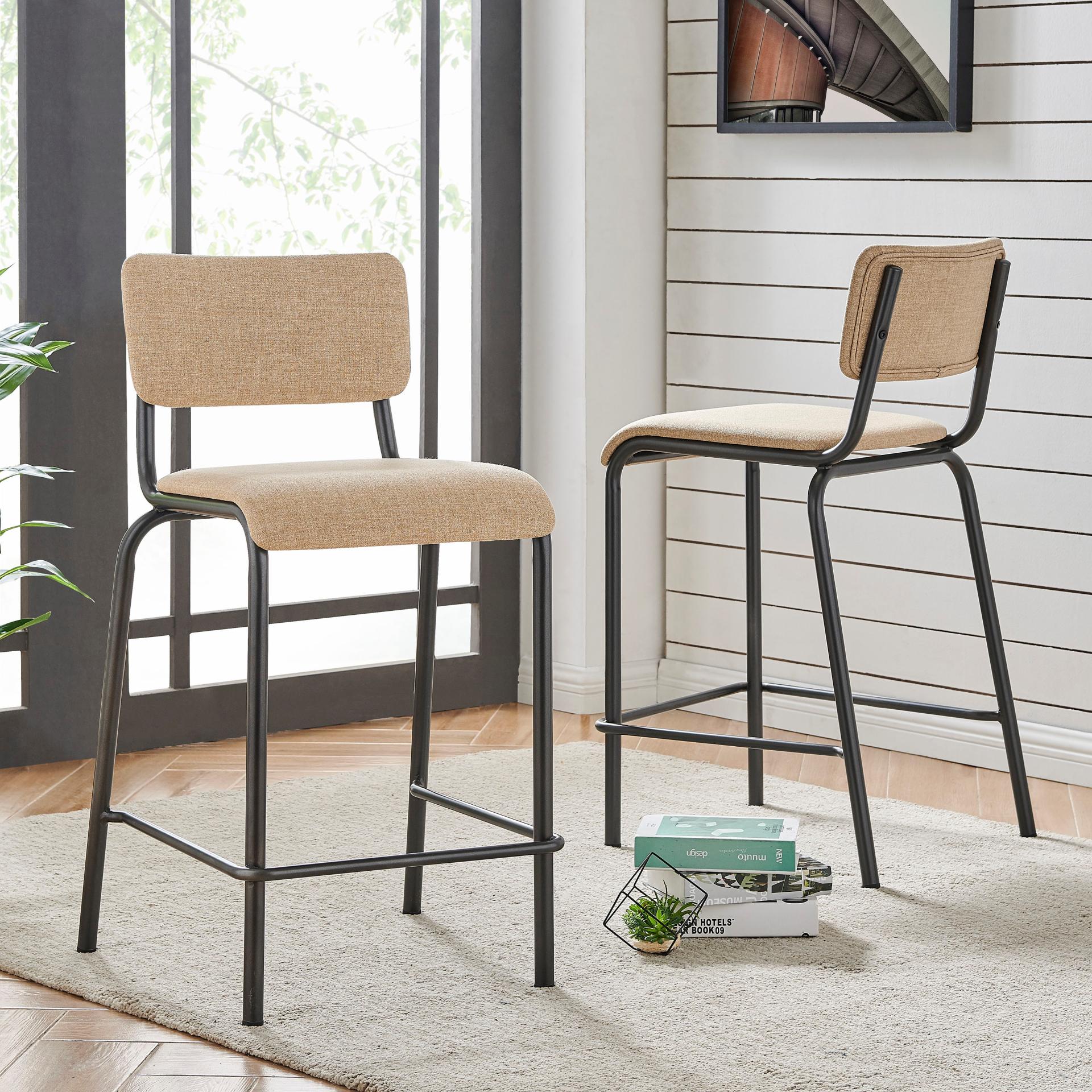 New Pacific Direct Lehman Fabric Counter Stool, (Set of 4) 9300099-532 - Image 2