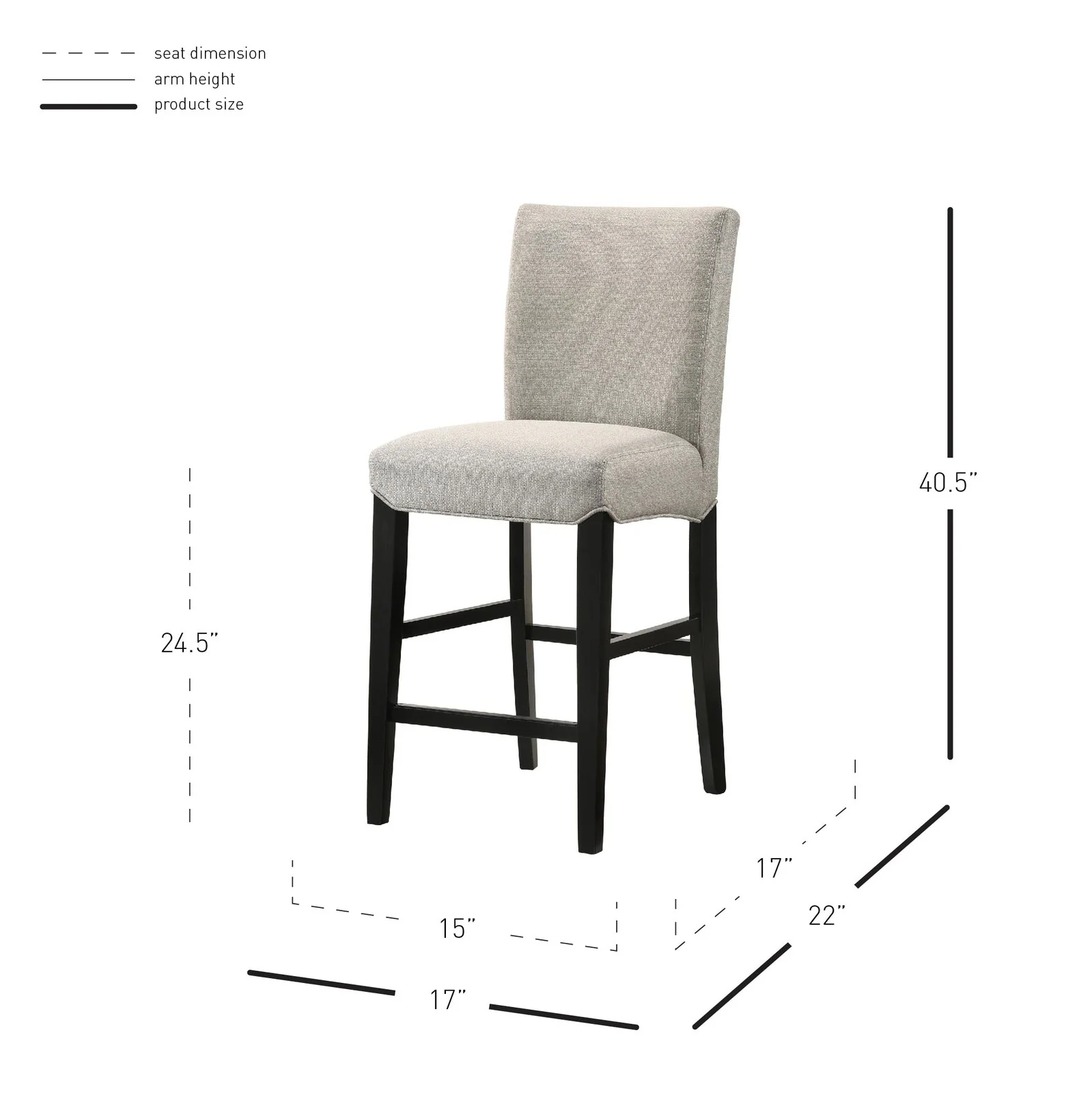 New Pacific Direct Levi Fabric Counter Stool, (Set of 2) 1390004-557 - Image 5