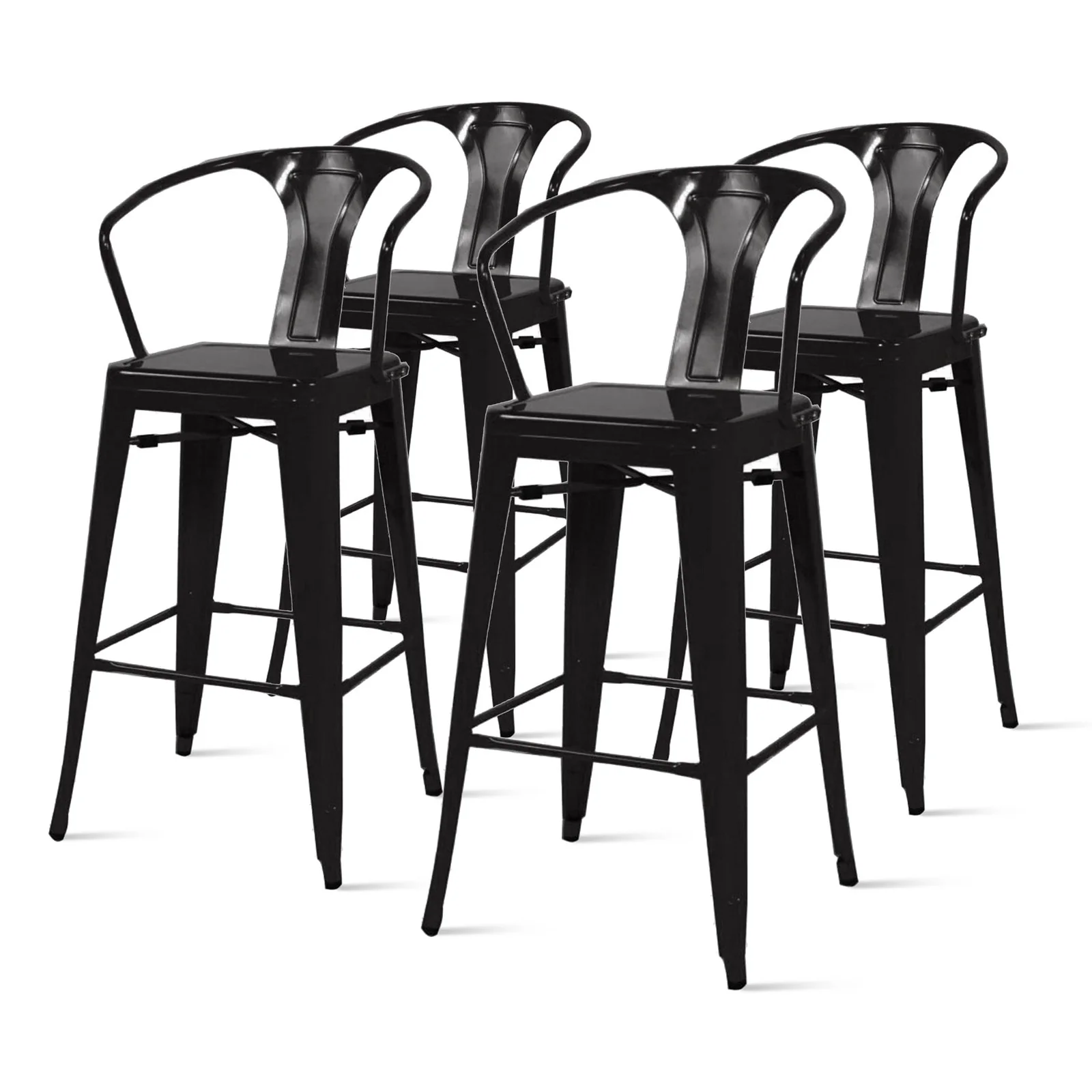 New Pacific Direct Metropolis Metal Counter Stool, (Set of 4) 938526-B