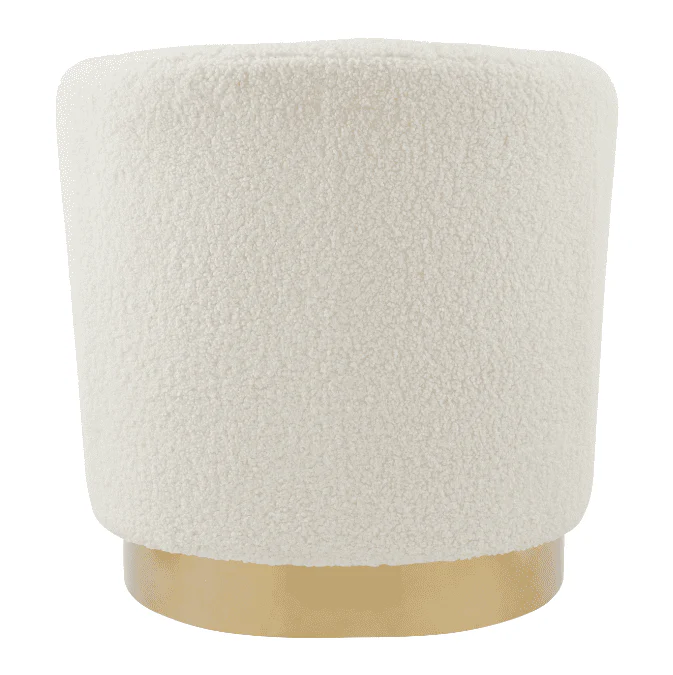 New Pacific Direct Natasha Faux Shearling Fabric w/ Gold Metal Swivel Accent Arm Chair 1900192-560 - Image 6