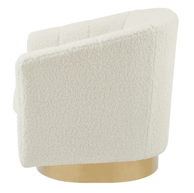 New Pacific Direct Natasha Faux Shearling Fabric w/ Gold Metal Swivel Accent Arm Chair 1900192-560 - Image 7