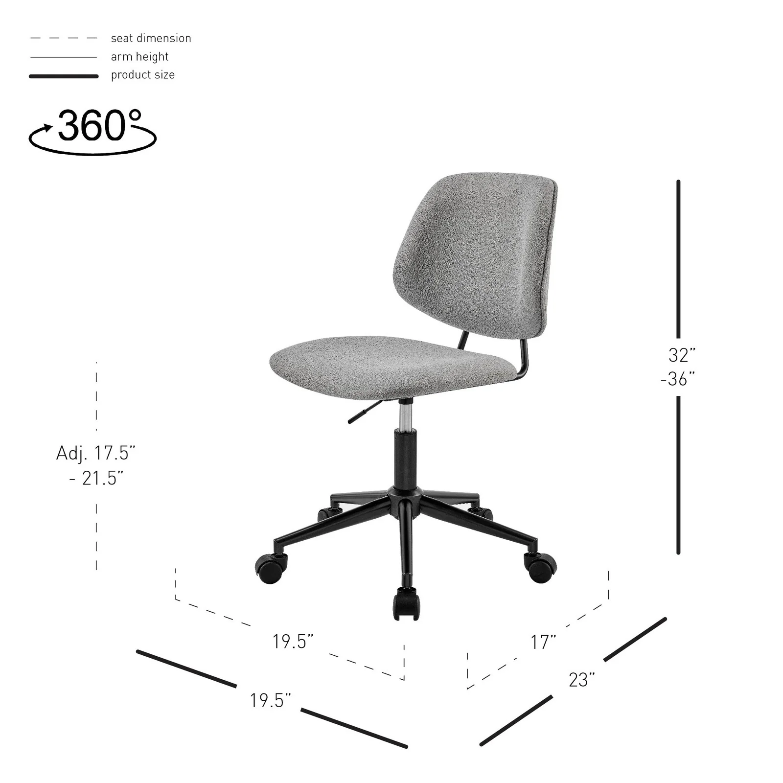 New Pacific Direct Noah Fabric Swivel Office Chair 9300120-701 - Image 10