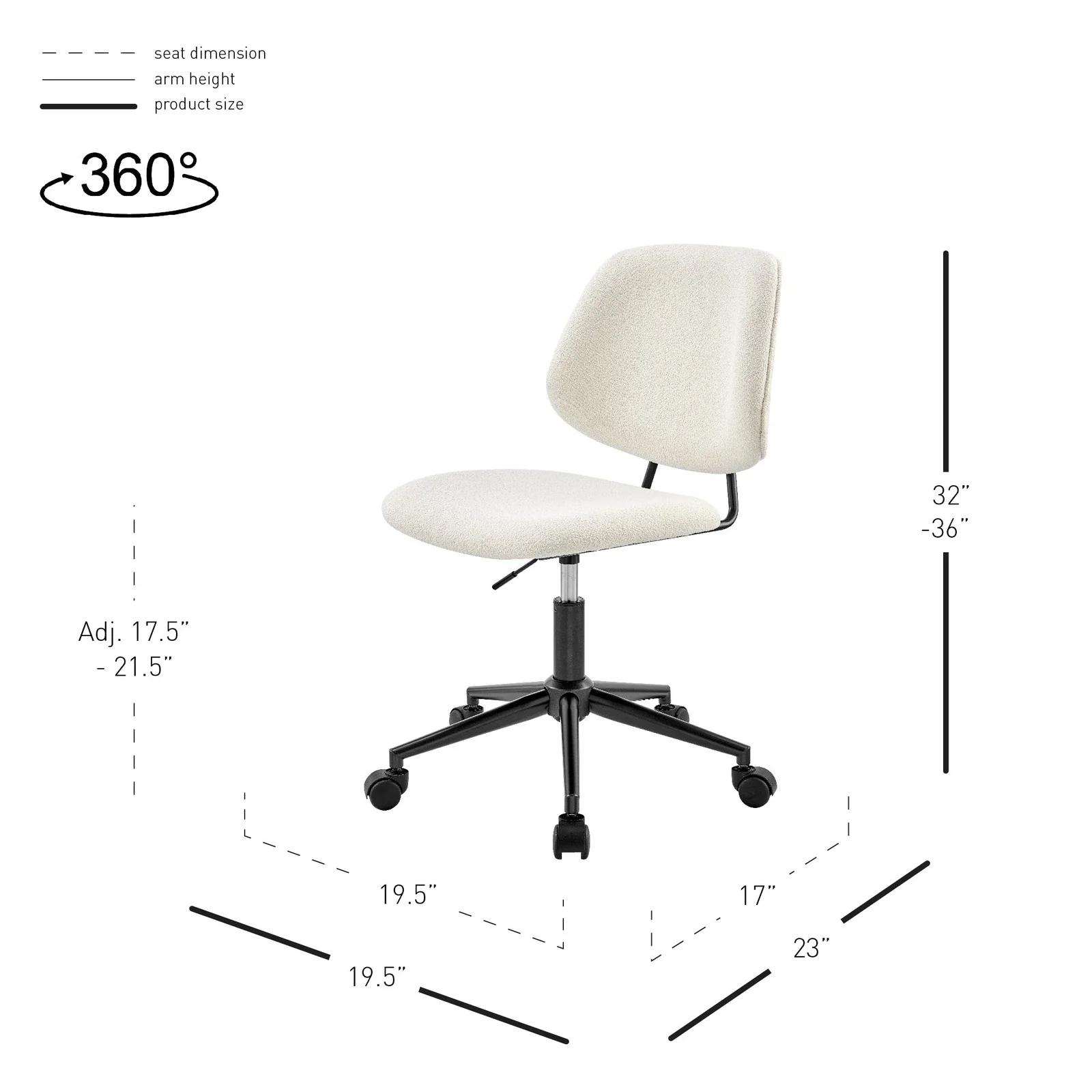 New Pacific Direct Noah Fabric Swivel Office Chair 9300120-702 - Image 7