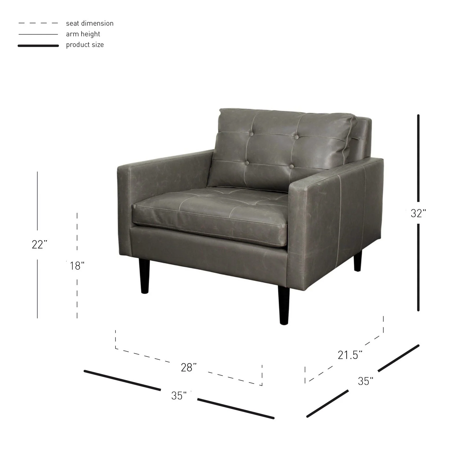 New Pacific Direct Ritchie Bonded Leather Arm Chair 353345B-V04-B - Image 4