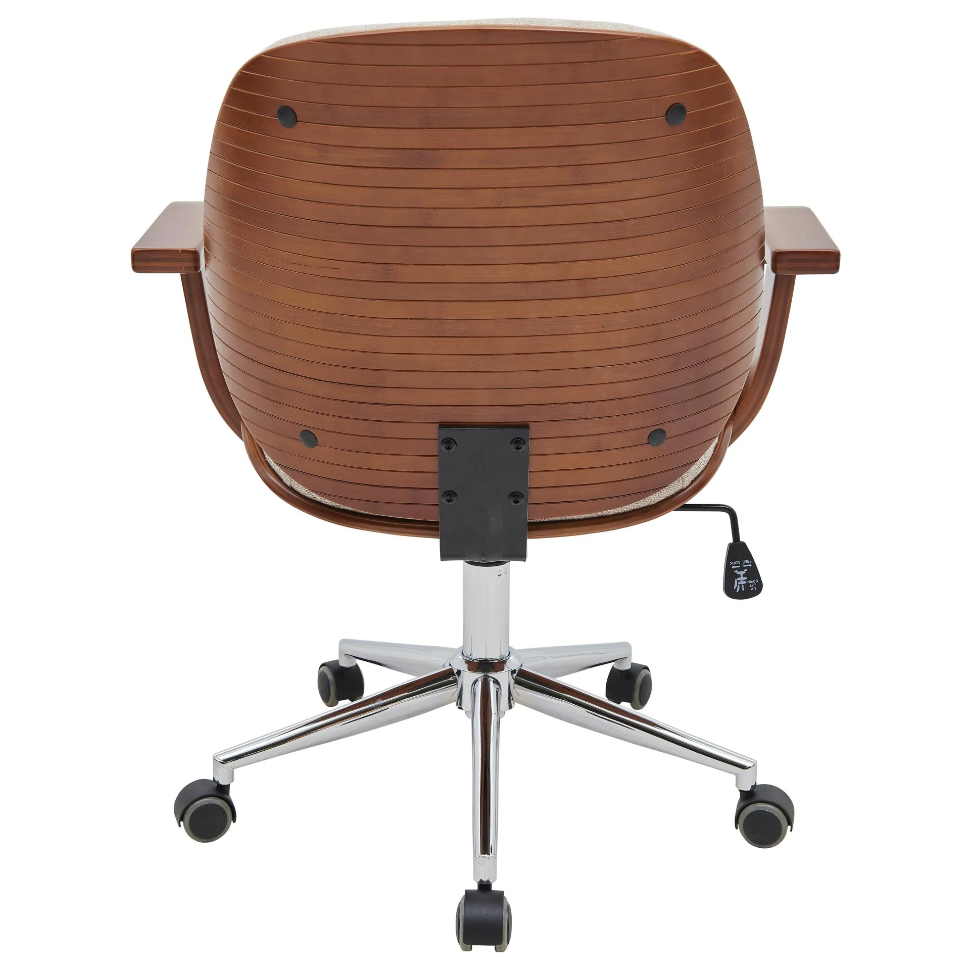 New Pacific Direct Samuel Fabric Bamboo Office Chair w/ Armrest 1160031-406WL - Image 7