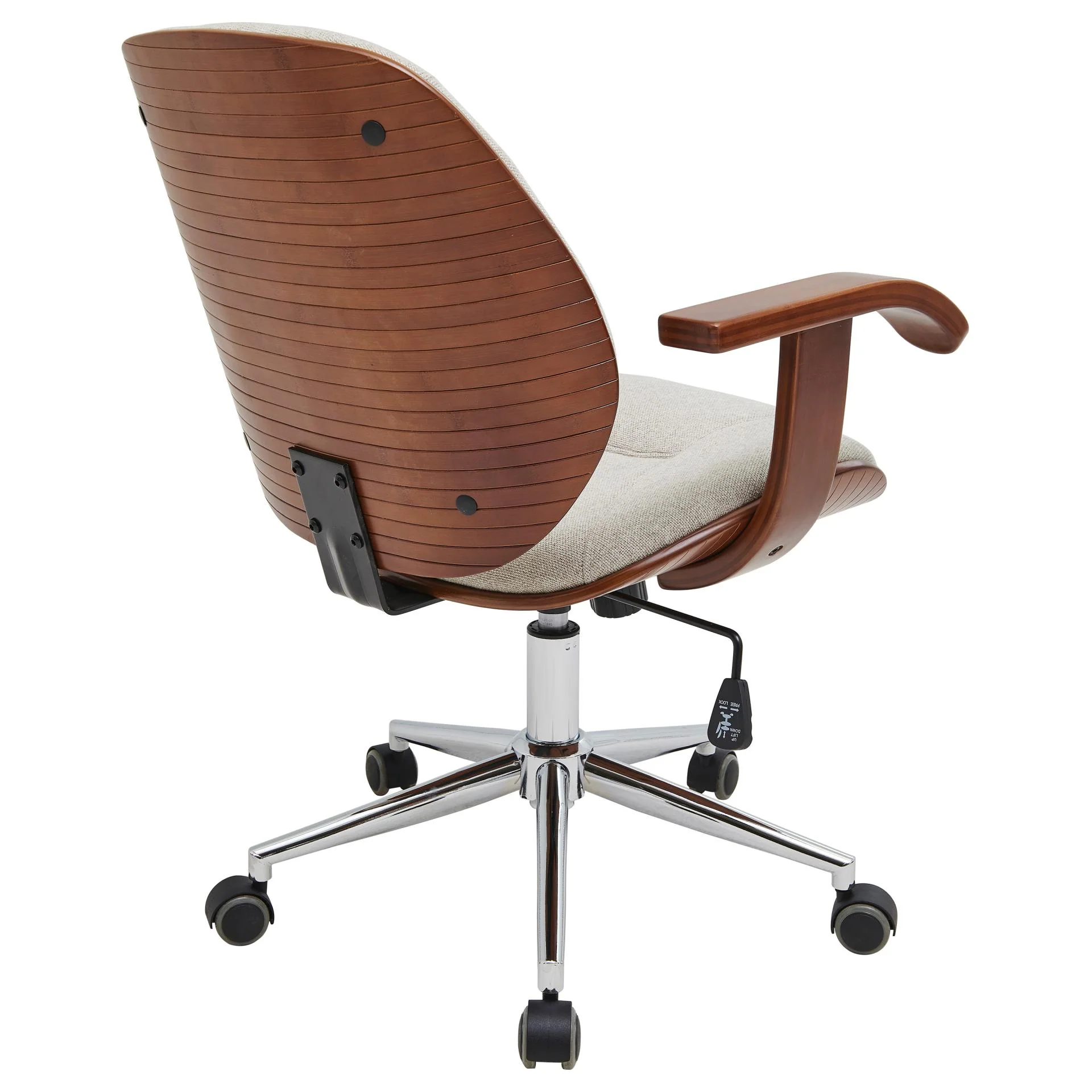 New Pacific Direct Samuel Fabric Bamboo Office Chair w/ Armrest 1160031-406WL - Image 9