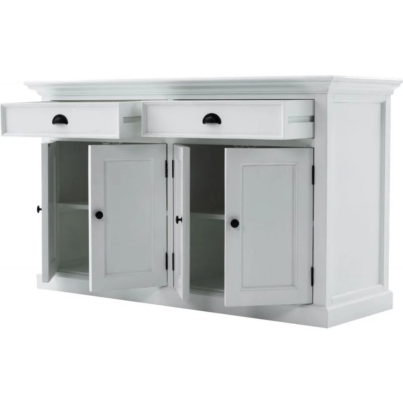 NovaSolo Halifax Buffet Hutch Unit with 6 Shelves White BCA608 - Image 11