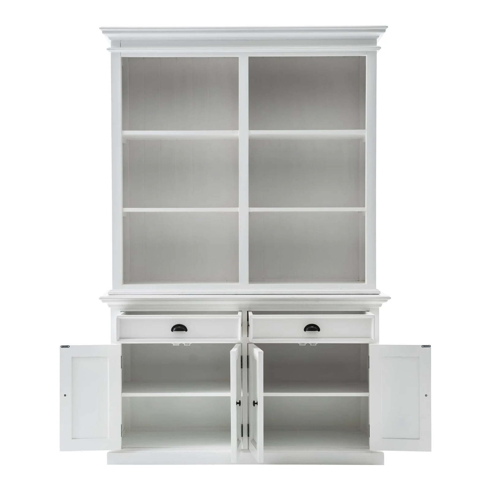 NovaSolo Halifax Buffet Hutch Unit with 6 Shelves White BCA608 - Image 13