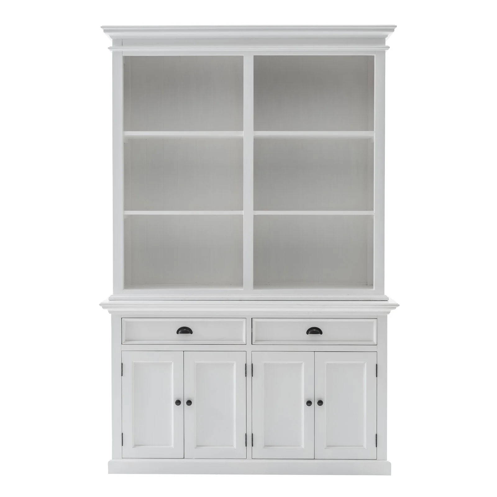 NovaSolo Halifax Buffet Hutch Unit with 6 Shelves White BCA608 - Image 4