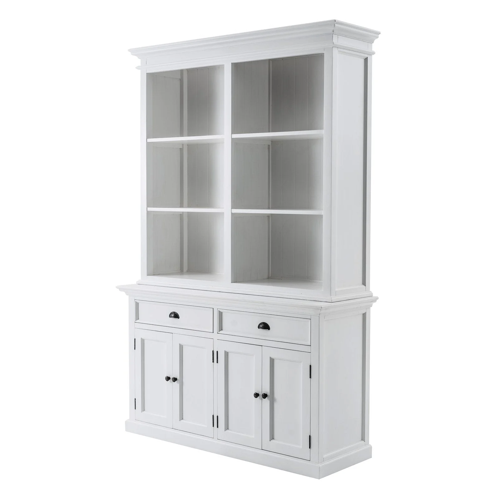 NovaSolo Halifax Buffet Hutch Unit with 6 Shelves White BCA608 - Image 5