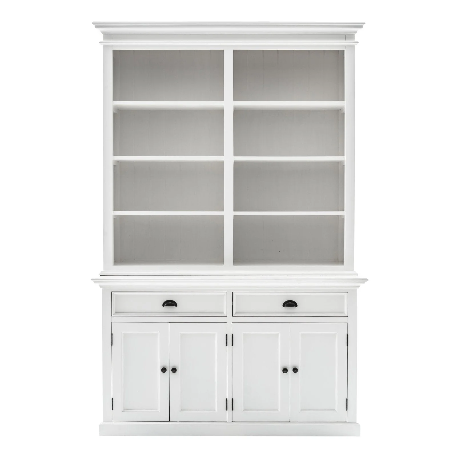 NovaSolo Halifax Buffet Hutch Unit with 8 Shelves White BCA609 - Image 4