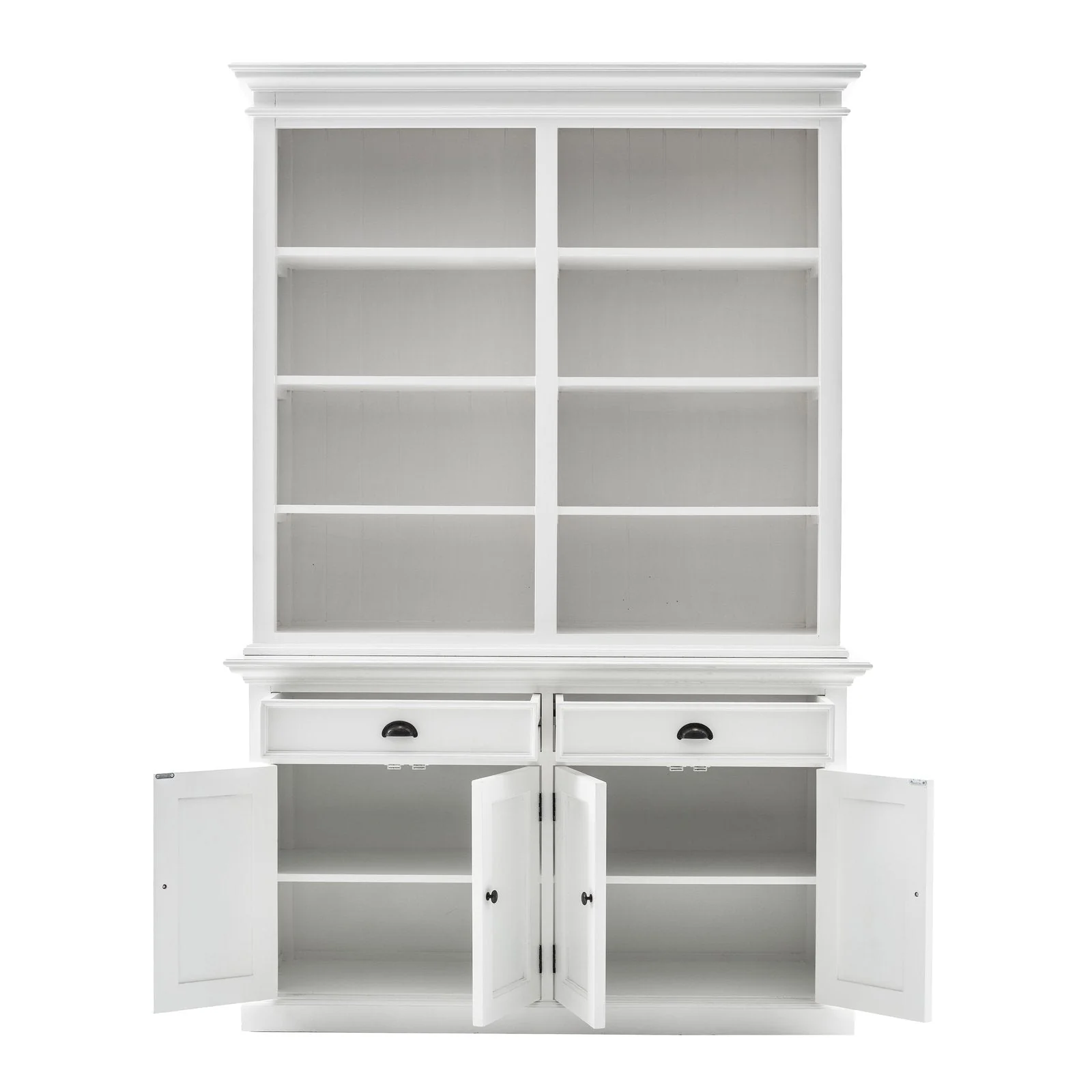 NovaSolo Halifax Buffet Hutch Unit with 8 Shelves White BCA609 - Image 6