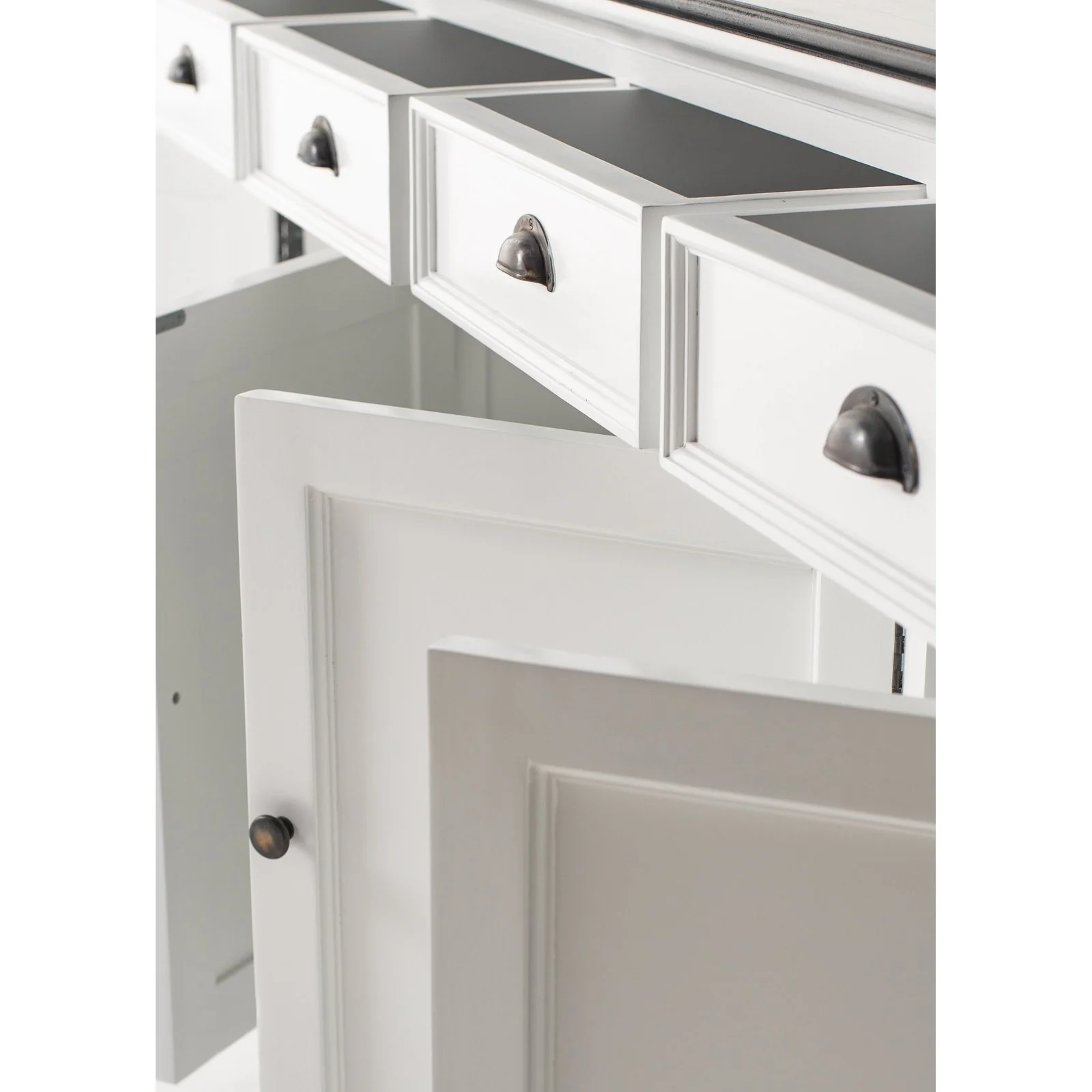 NovaSolo Halifax Contrast Buffet In Classic White & Black B194CT - Image 5