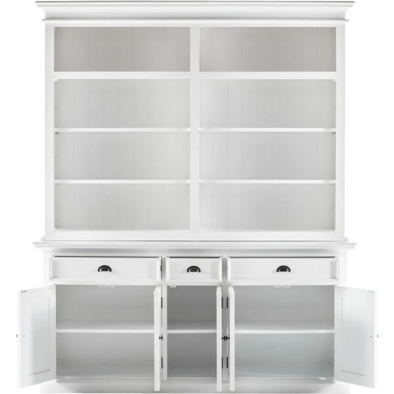 NovaSolo Halifax Hutch Bookcase 5 Doors 3 Drawers White BCA606 - Image 5