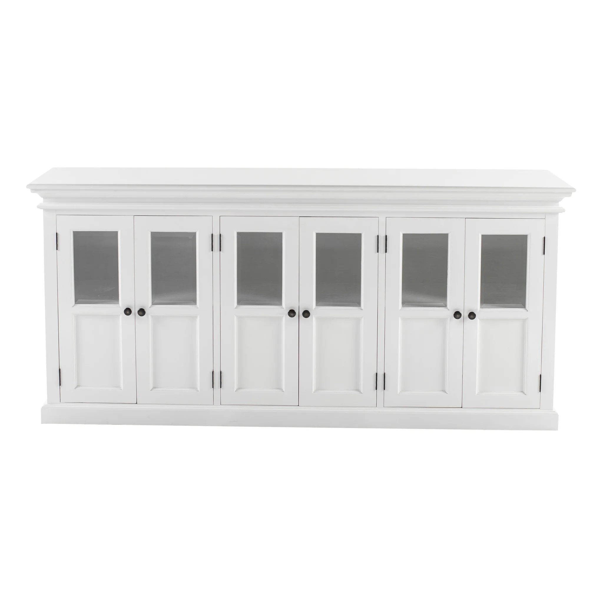 NovaSolo Halifax Hutch Unit with 6 Glass Doors in Classic White BCA611 - Image 12