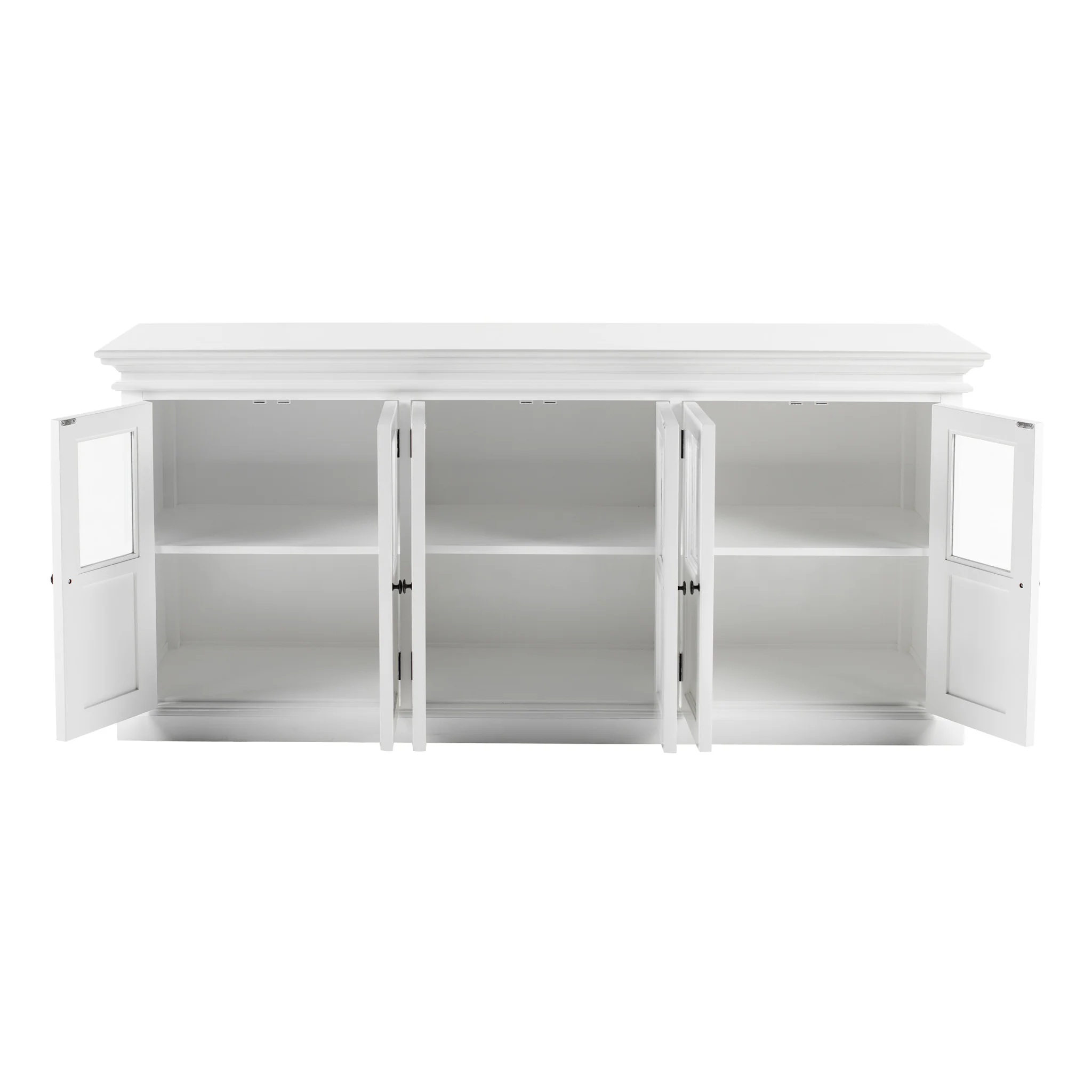 NovaSolo Halifax Hutch Unit with 6 Glass Doors in Classic White BCA611 - Image 13