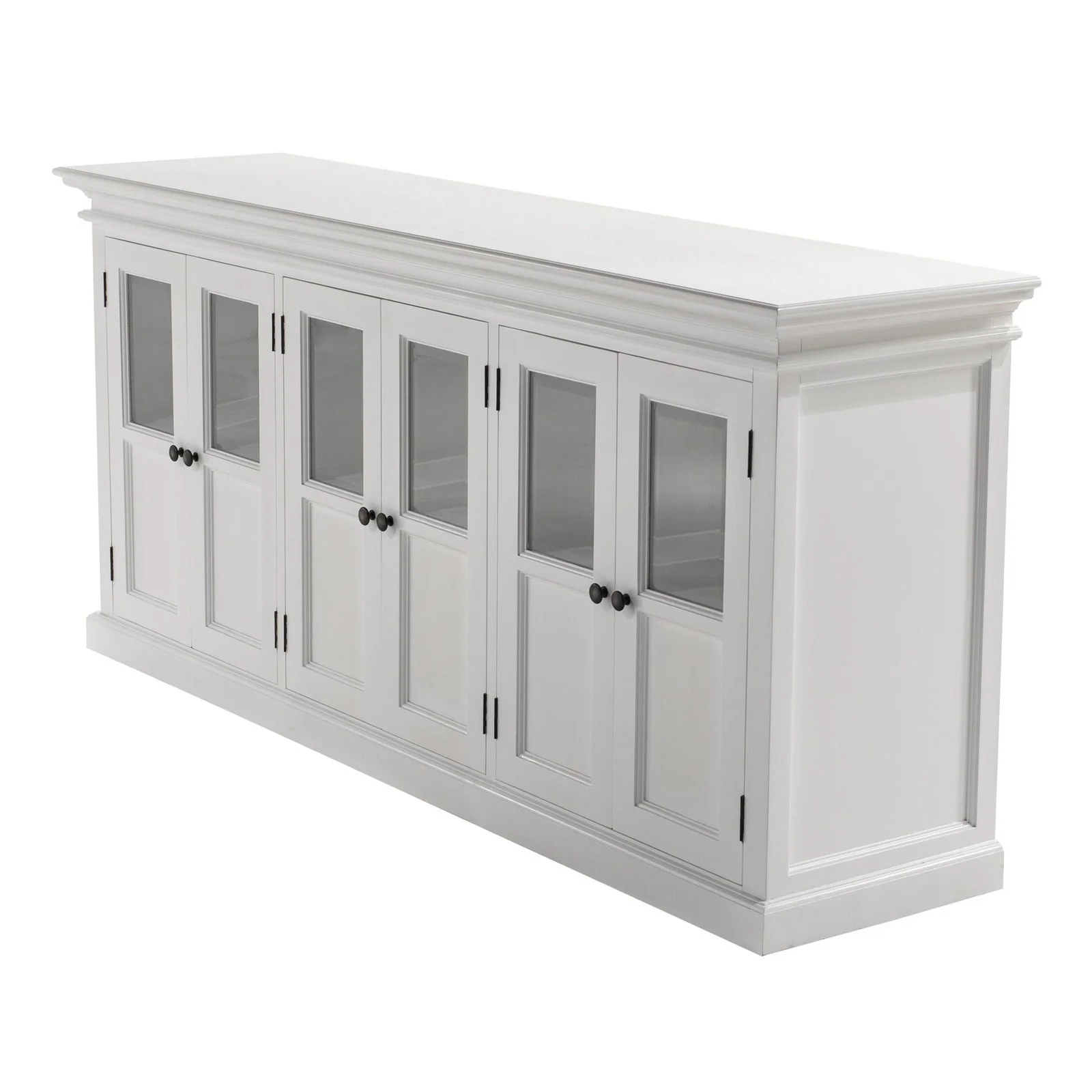 NovaSolo Halifax Hutch Unit with 6 Glass Doors in Classic White BCA611 - Image 14