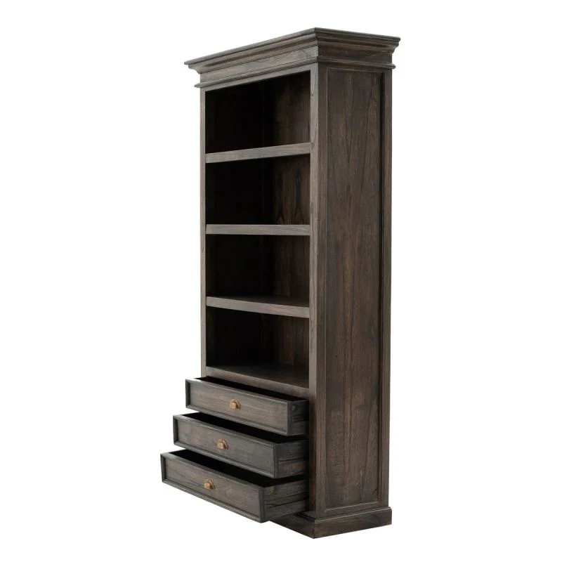 NovaSolo Halifax Mindi Bookcase Black Wash CA580BW - Image 3