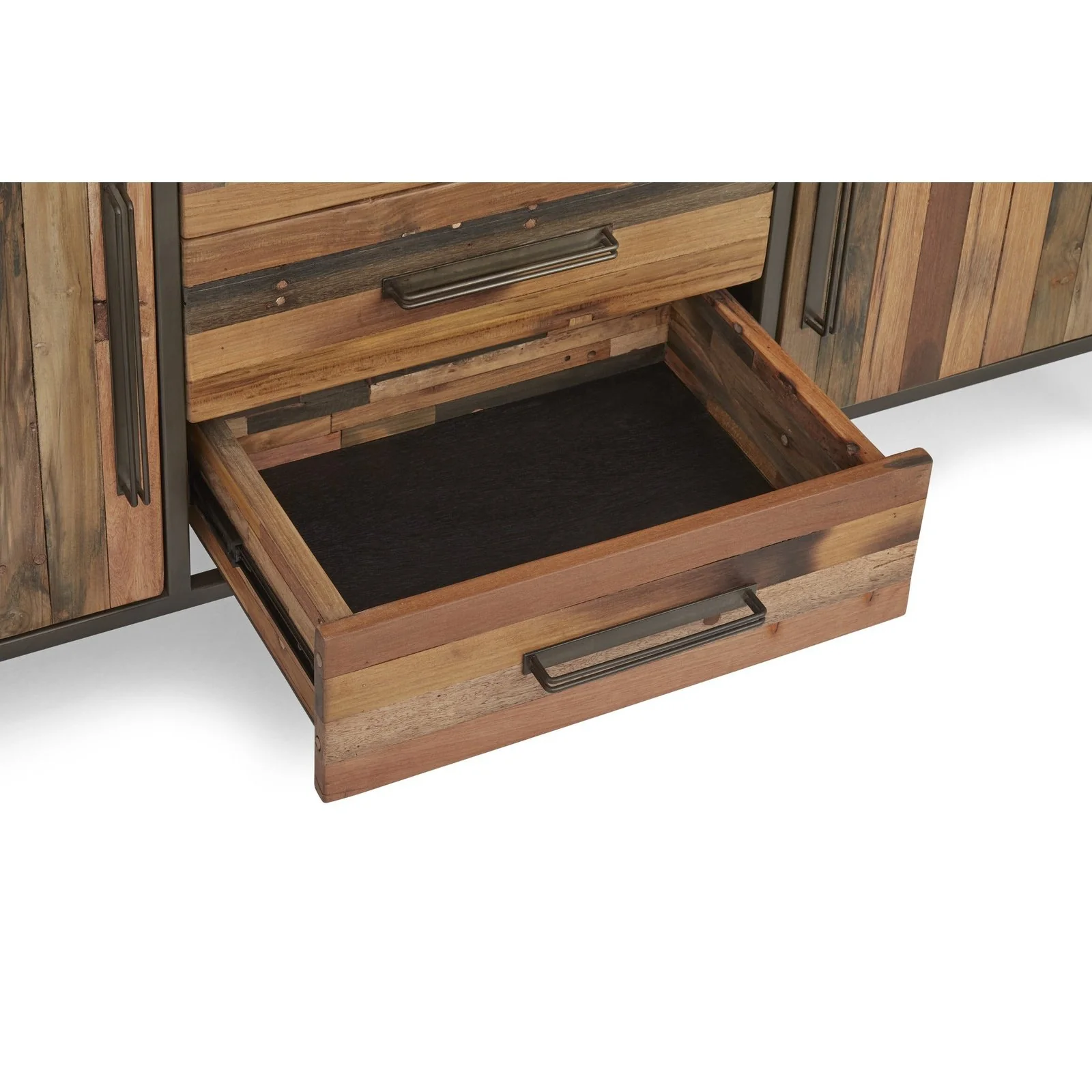 NovaSolo Nordic Buffet 2 Doors 3 Drawers 78" Natural Boat Wood KK NO 19006 - Image 11
