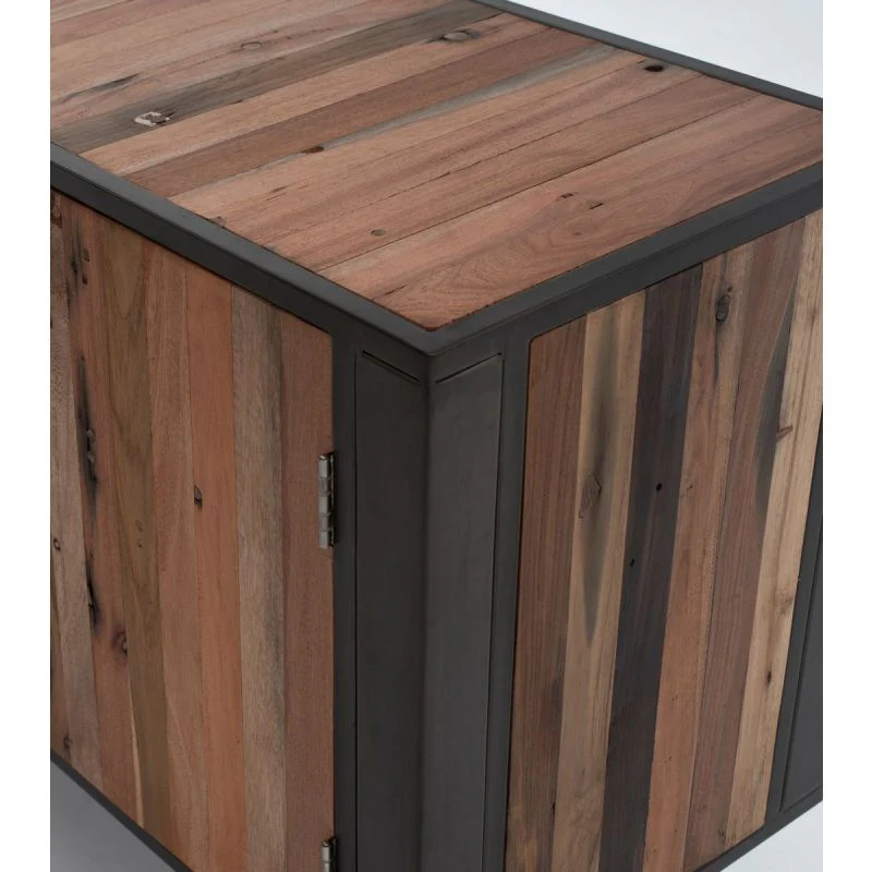 NovaSolo Nordic Smooth Boat Wood TV Dresser 4 Doors Natural Brown KK NO 18001 - Image 11